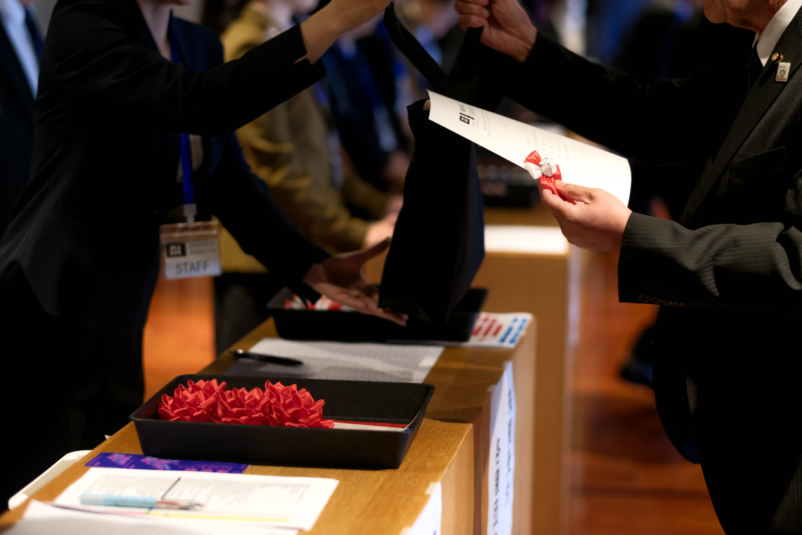 alt=“高橋建設 創業50周年記念式典の様子”